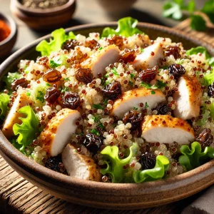 Salada de quinoa com frango
